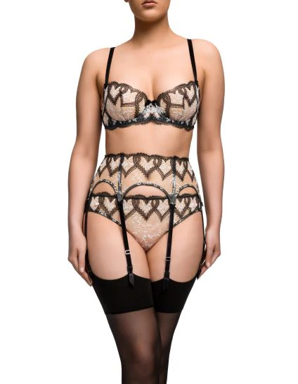Lovella Balconette Bra - Black & White - Image 4